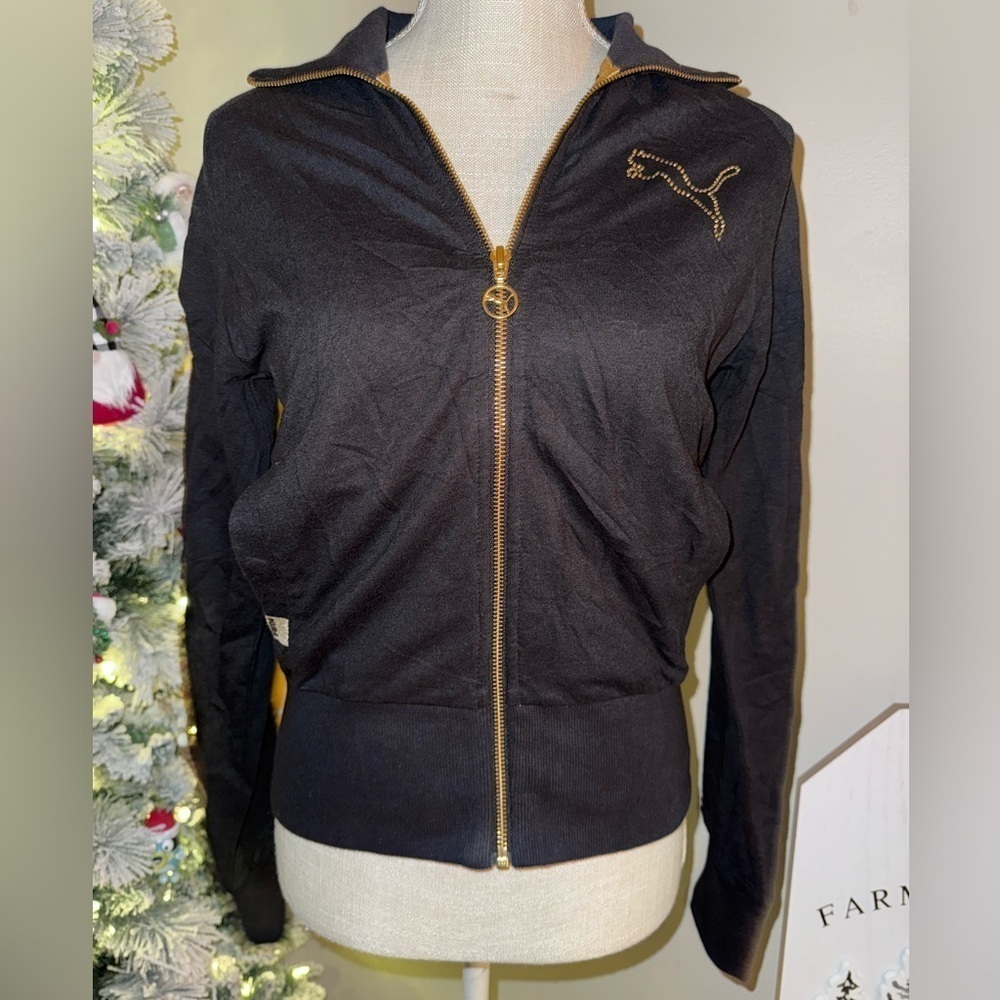 Puma Women's Black Zip-Up Jacket Size S